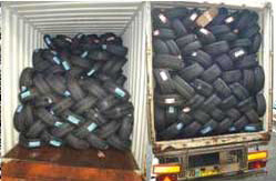 Container pneus pour l'exportation Sénégal